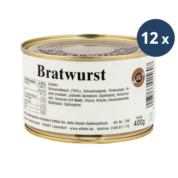 12x 400g Bratwurst