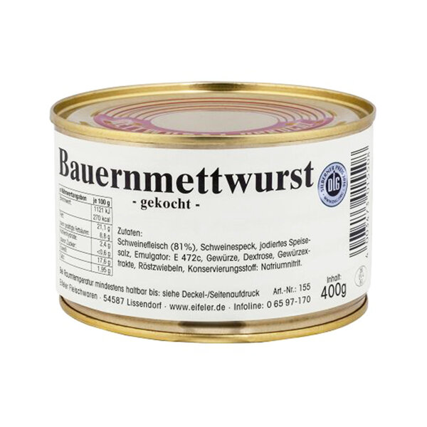 12x 400g Bauernmettwurst